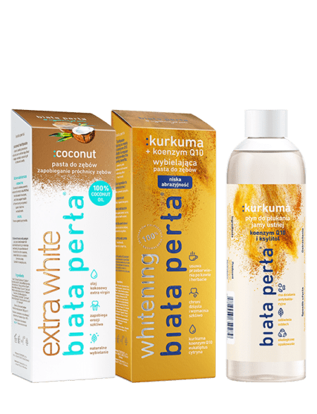 Zestaw wybielający :coconut & :kurkuma+Q10 & :płyn do płukania