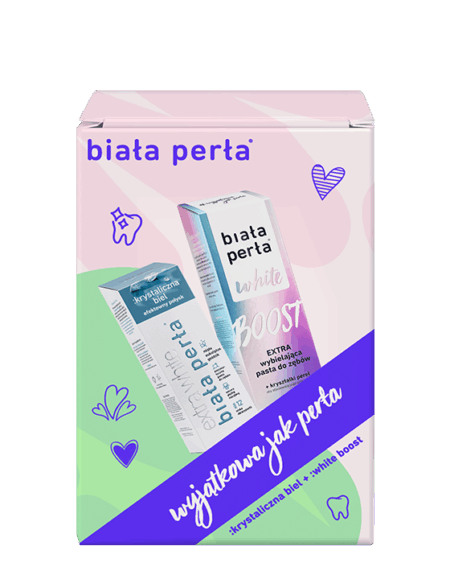 Dwupak :krystaliczna biel + white BOOST 