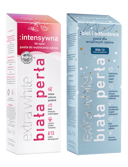 Zestaw wybielający :intensywna terapia & :biel i odbudowa