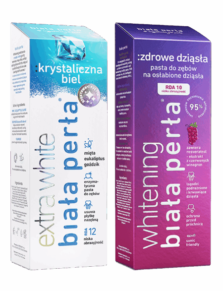 Zestaw wybielający :krystaliczna biel + :zdrowe dziąsła