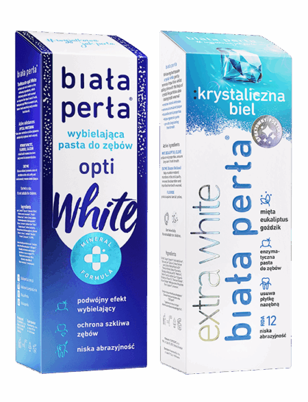 Zestaw wybielający opti White + :krystaliczna biel