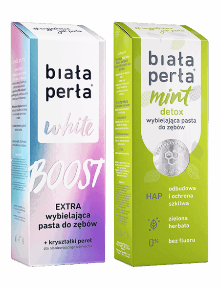 Zestaw wybielający white BOOST + :mint detox