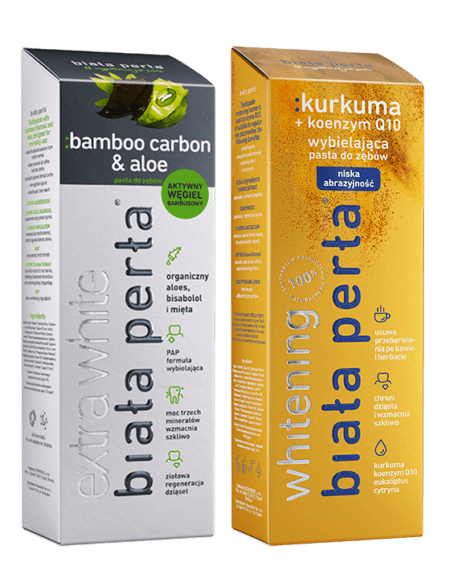 Zestaw wybielający :bamboo carbon & aloe & :kurkuma+Q10