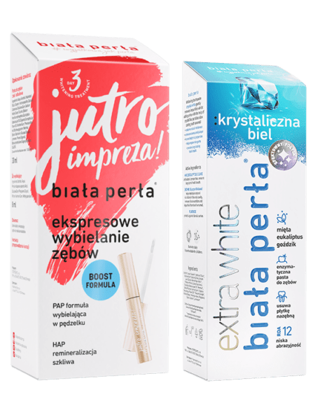 Zestaw wybielający  :jutro impreza & :krystaliczna biel