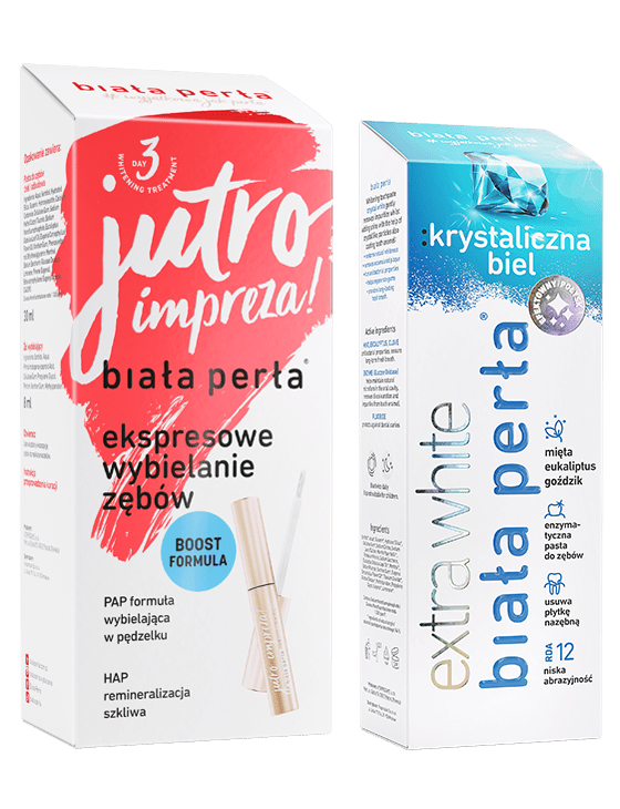 Zestaw wybielający :jutro impreza & :krystaliczna biel