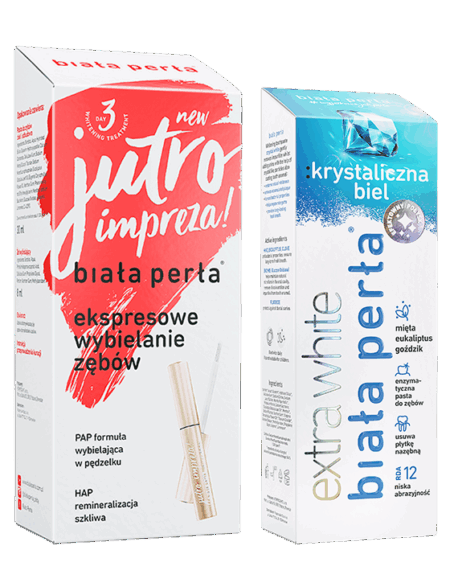 Zestaw wybielający  :jutro impreza & :krystaliczna biel